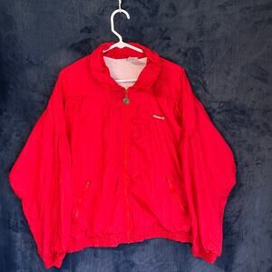 Vintage 90s Ellesse Red Nylon Windbreaker Jacket Womans Size 12‎
